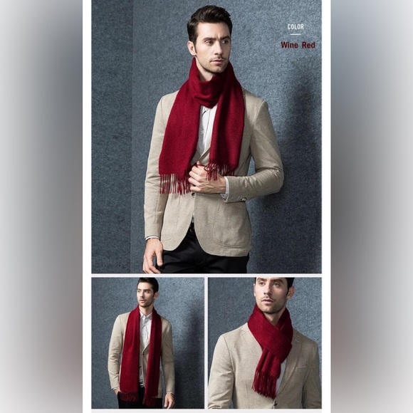 Cashmere & Wool Scarf Solid Color Lightweight Scarf for Men and Women new - Picture 1 of 6